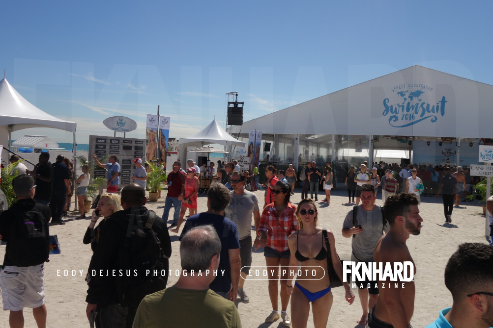 EddyDeJesus-Photography-Fknhard-Magazine-Sports-Illustrated-Swimsuit-Beach-exhibition-tent-entrance-fans-si-blue-skies-crowd