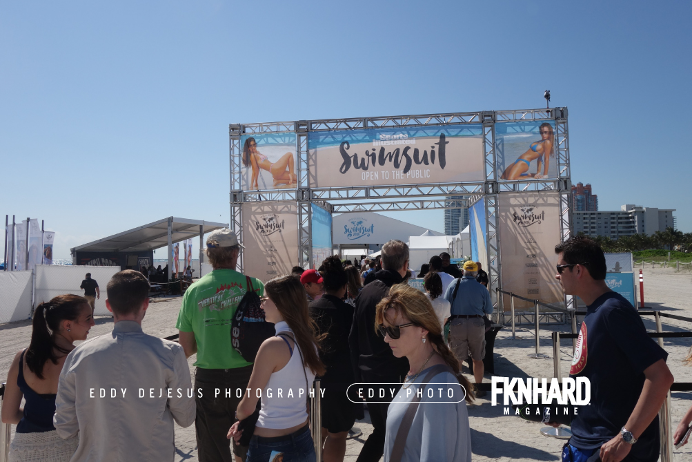 EddyDeJesus-Photography-Fknhard-Magazine-Sports-Illustrated-Swimsuit-Beach-tent-entrance-beach-bikini-enter-banner-long-lines-crowds